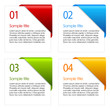 Vector numbered info cards