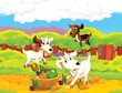 The life on the farm - illustration for the children