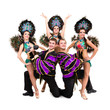 Dancers in carnival costumes posing