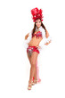 beautiful carnival dancer woman posing