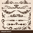 Vector: Calligraphic Vector Design Elements Collection Calligraphic Vector Design Elements Collection