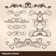 Vector: Calligraphic Vector Design Elements Collection Calligraphic Vector Design Elements Collection