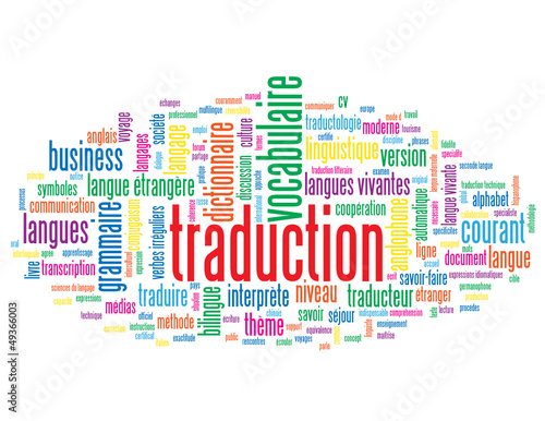 Vector: Nuage de Tags TRADUCTION (dictionnaire langues langage traduire) Nuage de Tags TRADUCTION (dictionnaire langues langage traduire)
