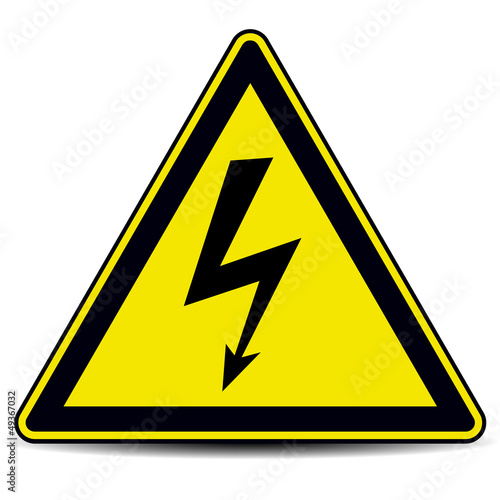 Vector: High voltage sign. High voltage sign.