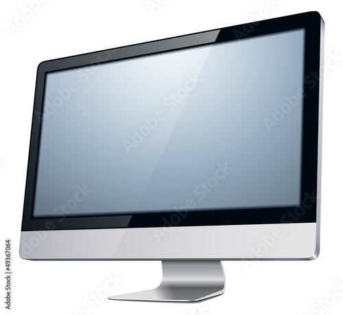 Vector: monitor lcd, tv monitor lcd, tv