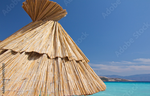 Photo: Strohschirm am Strand Strohschirm am Strand