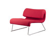 Beautiful modern design of red chair isolated on white