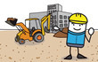 Vector: Chantier : immeuble en construction Chantier : immeuble en construction