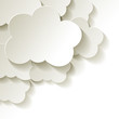Clouds  Wolken Papier weiss Ecke Hintergrund