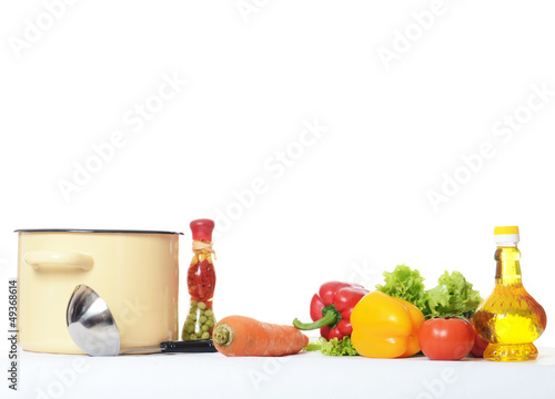 Photo: Set of vegetables isolated on white background Set of vegetables isolated on white background