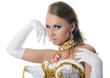 The girl-dancer in a costume of the empress