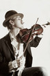 young violinist playing to violin