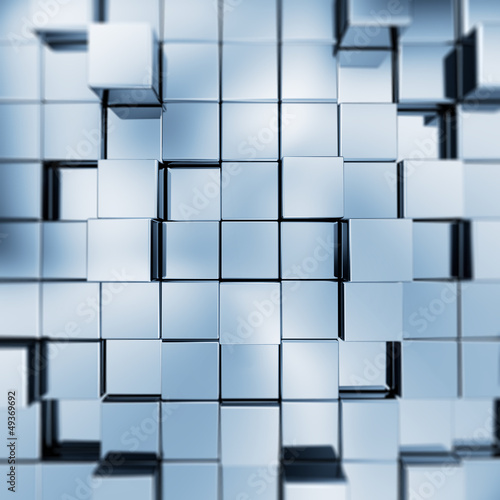 Illustration: Abstract blue cubes Abstract blue cubes