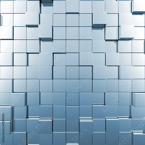 Illustration: Blue abstract cubes Blue abstract cubes