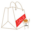 Vector: cartoon character of business man happy for big sale cartoon character of business man happy for big sale