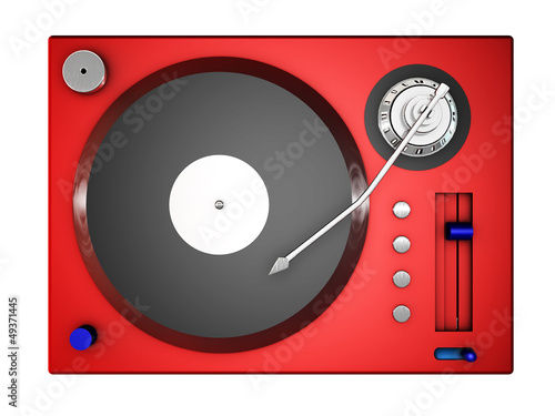 Illustration: 3d record player 3d record player