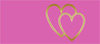 Amour coeurs or et rose