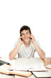Photo: Student With Two Phones Student With Two Phones