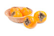 Persimmon fruit  on white background