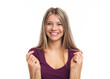 Cheerful blond girl