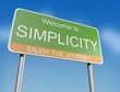 SIMPLICITY - road sign