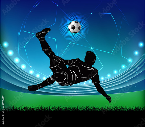 Vector: football player - scissors football player - scissors