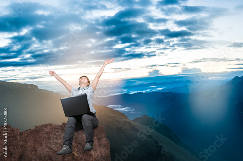 Photo: woman working outdoors woman working outdoors