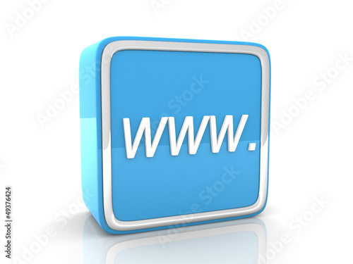 Illustration: Blue WWW icon Blue WWW icon