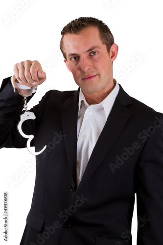 Photo: happy arrested busniessman happy arrested busniessman