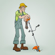 Gardener with Reaper