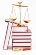 books of justice ,scale and magnifying glass