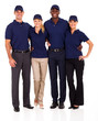 young service team group portrait on white