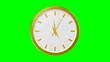Horloge or - 60 secondes - fond vert