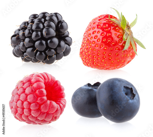 Photo: raspberry, strawberry, blueberry and blackberry raspberry, strawberry, blueberry and blackberry