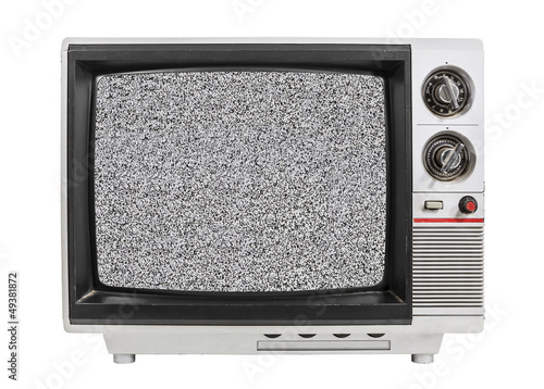 Photo: Static Screen Old TV Isolated Static Screen Old TV Isolated