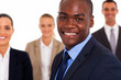 african american businessman and colleagues