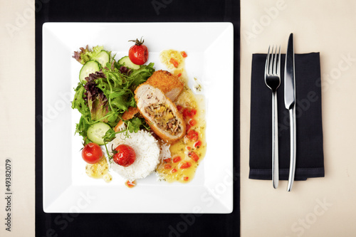 Photo: Stuffed chicken fillet Stuffed chicken fillet
