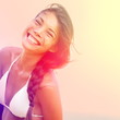 Happy sunshine woman