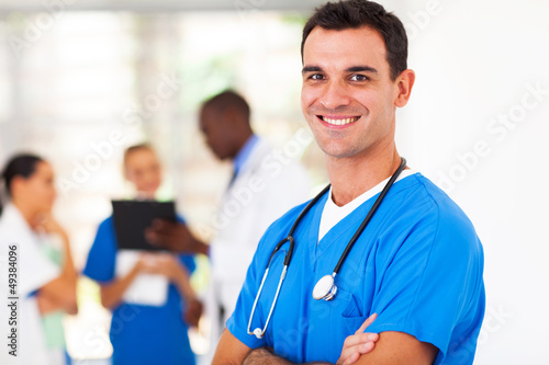 Photo: smart medical surgeon portrait in hospital smart medical surgeon portrait in hospital