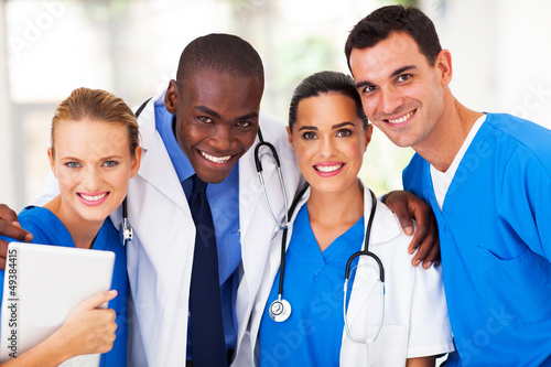 Photo: group of professional medical team closeup group of professional medical team closeup