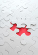 puzzle with missing red piece