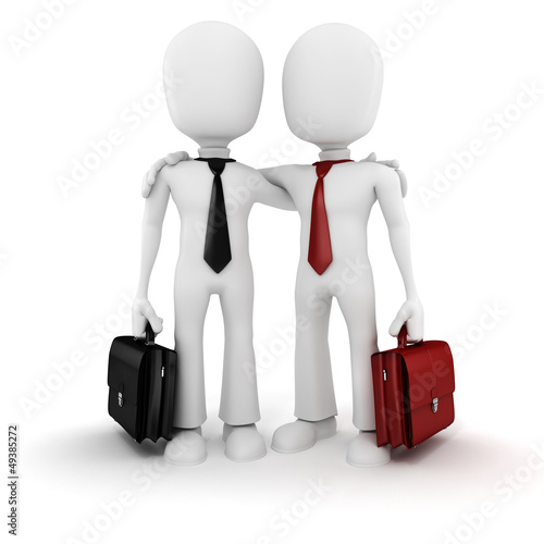 Photo: 3d man businessman on white background 3d man businessman on white background