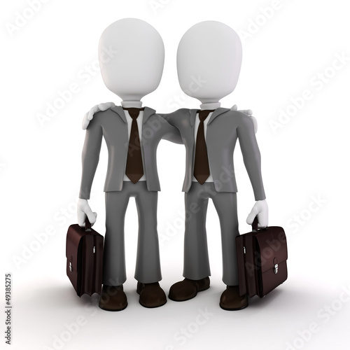 Illustration: 3d man businessman on white background 3d man businessman on white background