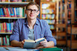 Guy in library