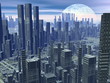 Futuristic city - 3D render