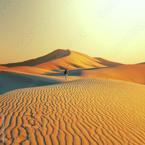Photo: Hike in desert Hike in desert