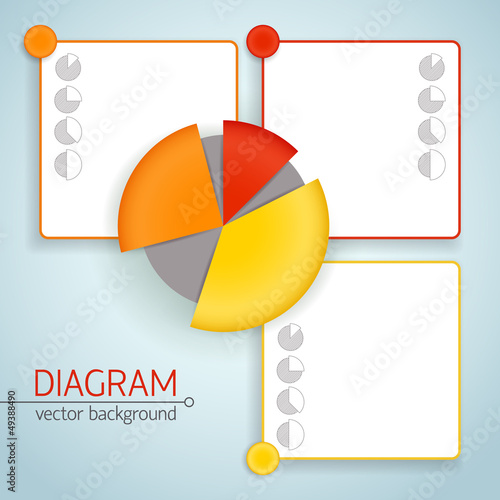 Vector: Business diagram template with text fields Business diagram template with text fields