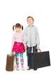 Childern with suitcases