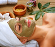 Spa Mud Mask. Woman in Spa Salon