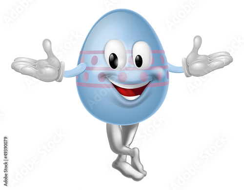 Vector: Cartoon Easter Egg Man Cartoon Easter Egg Man